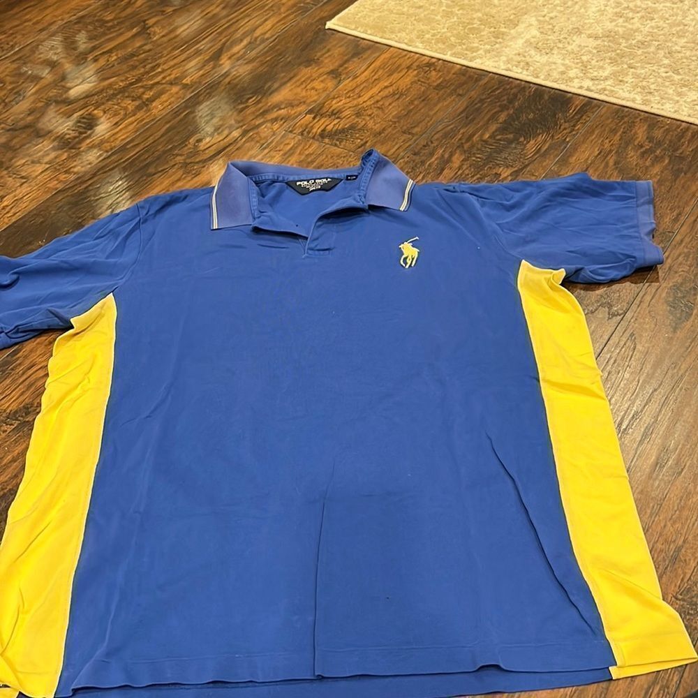 Ralph‎ Lauren Polo. Big pony. Blue yellow. Size XL in GUC pro fit